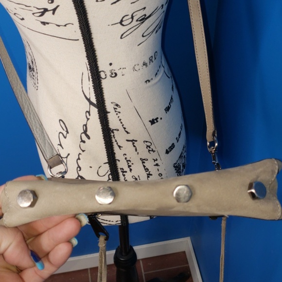 EUC Rebecca Minkoff Grey Suede Crossbody Purse - Picture 3 of 8